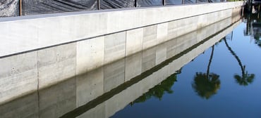 Concrete Seawall Along Florida Coast